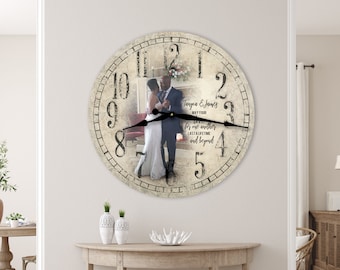 Custom Photo Clock: Large 36-Inch Personalized Family Wall Art