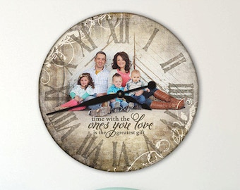 Personalized Photo Wall Clock: Custom Family Keepsake
