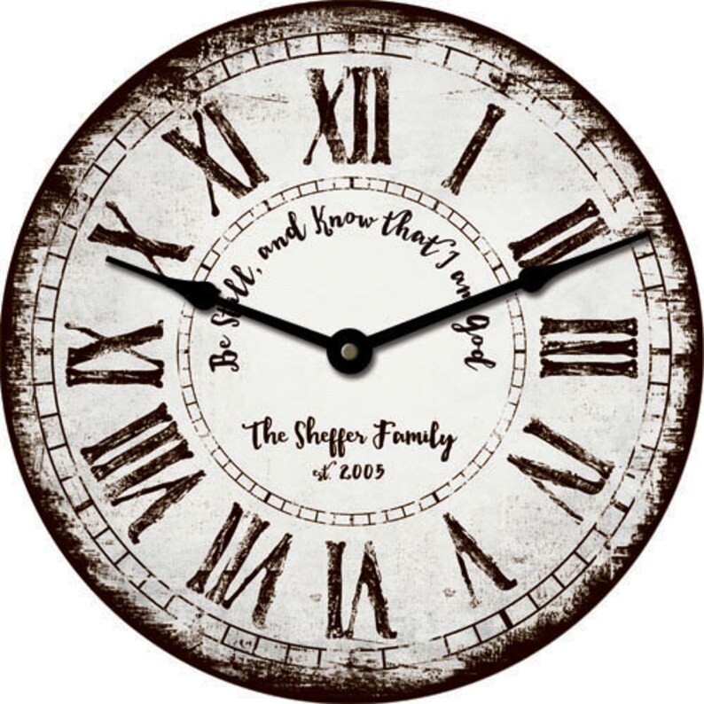 Rustic Personalized 24 inch wall Clock Custom Wedding Bridal Etsy