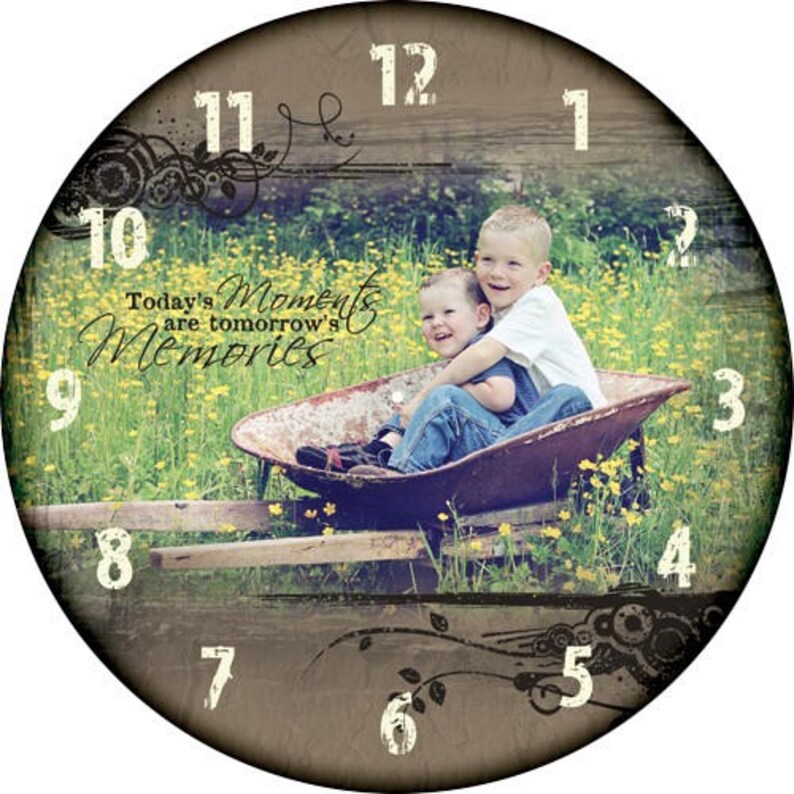 Personalized Clock Photo Clock Wall Clock Personalized Etsy