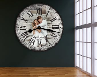 Personalized Photo Wall Clock: Custom Family Keepsake