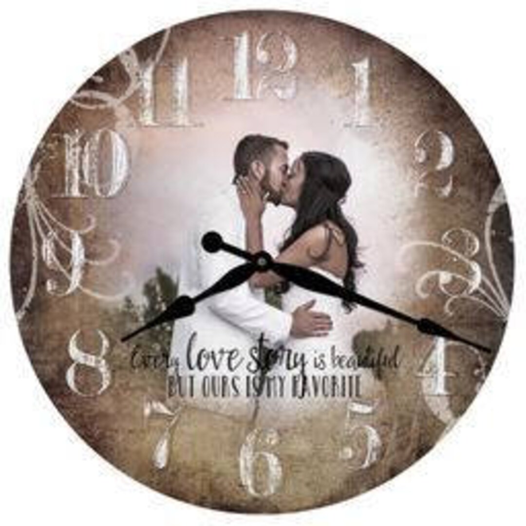 Personalized Clock Photo Clock Wall Clock Personalized Etsy