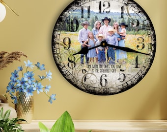 Personalized Photo Wall Clock: Unique Keepsake Gift for Mom