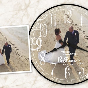 Personalized Clock, Photo Clock, Wall Clock, personalized photo gifts, large wall clock, wedding decor