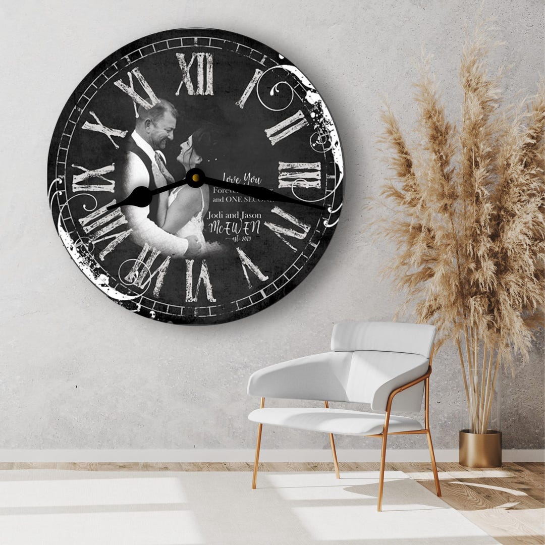 Personalized Photo Wall Clock: Custom Family Keepsake - Etsy