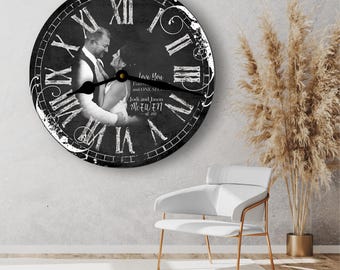 Personalized Photo Wall Clock: Custom Family Keepsake