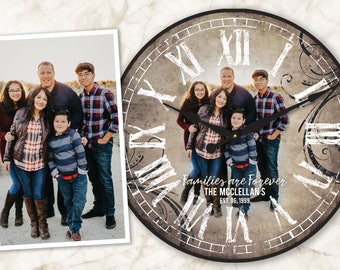 Personalized Photo Clock: Custom Family Picture Gift