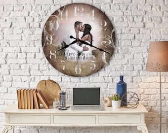 Personalized Wedding Photo Clock: Unique Bridal Shower Gift