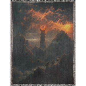 Manta tejida del Señor Oscuro – Manta con ojos de fantasía oscura imagen 2