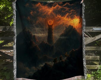 Dark Lord Woven Blanket – Dark Fantasy Eye Throw