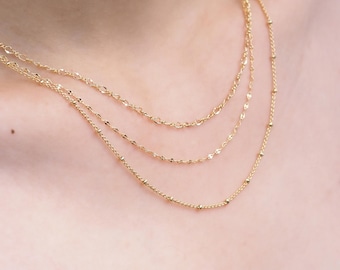 Fijne gelaagde ketting