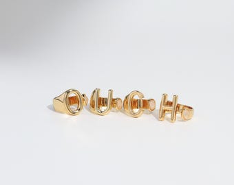 Monogram Initial Ring