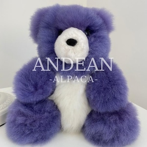 Handmade Baby Alpaca Teddy Bear – Soft Stuffed Animal Toy, 100% Alpaca Fur Plush – Peruvian Gift, Artisanal Cuddly Keepsake