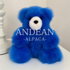Handmade Baby Alpaca Teddy Bear – Soft Stuffed Animal Toy, 100% Alpaca Fur Plush – Peruvian Gift, Artisanal Cuddly Keepsake