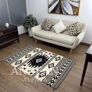 Groot handgeweven wandtapijt met sterren uit de Andes – Peruaans textiel wandkleed, extra groot vloerkleed, tapijt, bohodecor voor woonkamer of gang