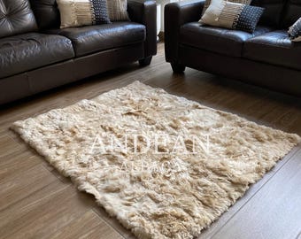 アルパカ　長毛　リアルファーラグ　毛皮 アルパカ 長毛 リアルファーラグ 毛皮 本物！ アルパカ ラマ 毛皮 ラグ