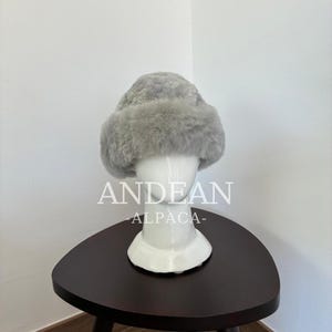 Baby Alpaca Fur Hat – Handmade Peruvian Cossack Hat, Unisex Russian Style Winter Hat, Genuine Alpaca Fur, Luxury Warm Hat, Peruvian image 9
