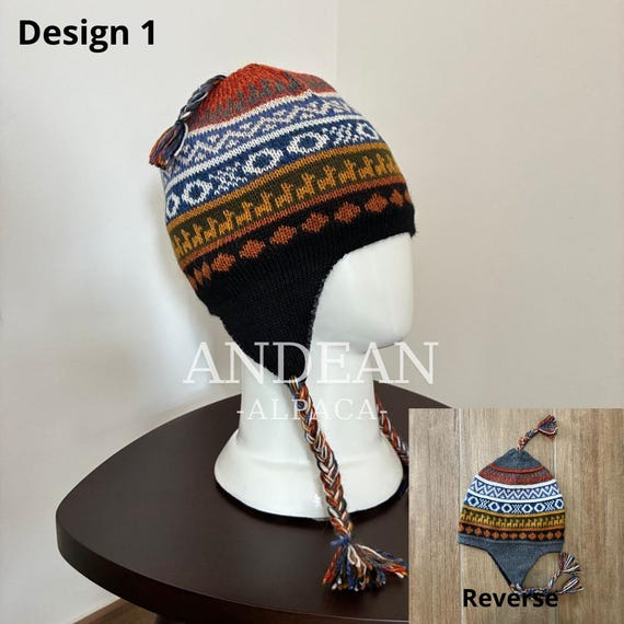 Peruvian Chullo Unisex Handmade Warm Winter Hat Peruvian Chullo With Alpaca Wool Lining – Andean Earflap Hat  main image 4