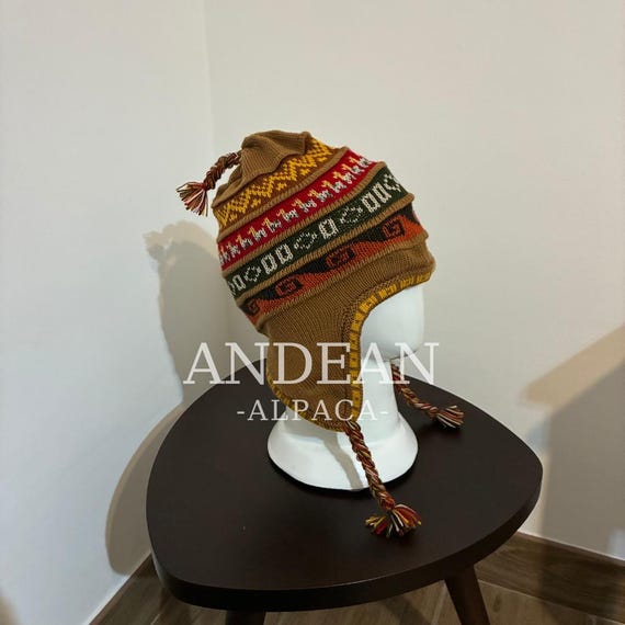 Peruvian Chullo With Alpaca Wool Lining – Andean Earflap Hat  display picture 3