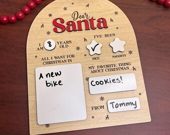 Reusable Dear Santa Letter Board • Christmas Wish List Tradition