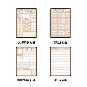 Dnd 5E Character Sheet Digital Download, Dungeons and Dragons, RPG ...