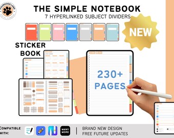 Vertical Digital Notebook for Goodnotes - Perfect Study Companion for All Subjects