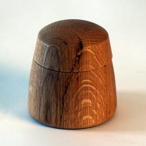Turned red oak box