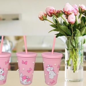 Marie Aristocats Themed Double Walled Matte 16oz Tumbler