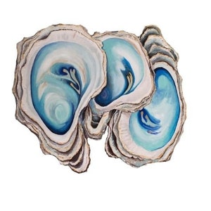 High resolution digital image download of my digital painting "Oysters from my acrylic painting"