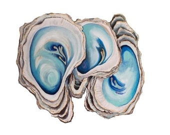 Oyster Painting: Coastal Acrylic Art (Digital Download)