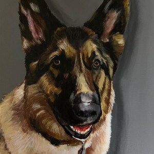 Custom Pet Portrait from Photo – Hand Painted Dog Painting – Personalized Pet Memorial Gift – Acrylic on Canvas image 4
