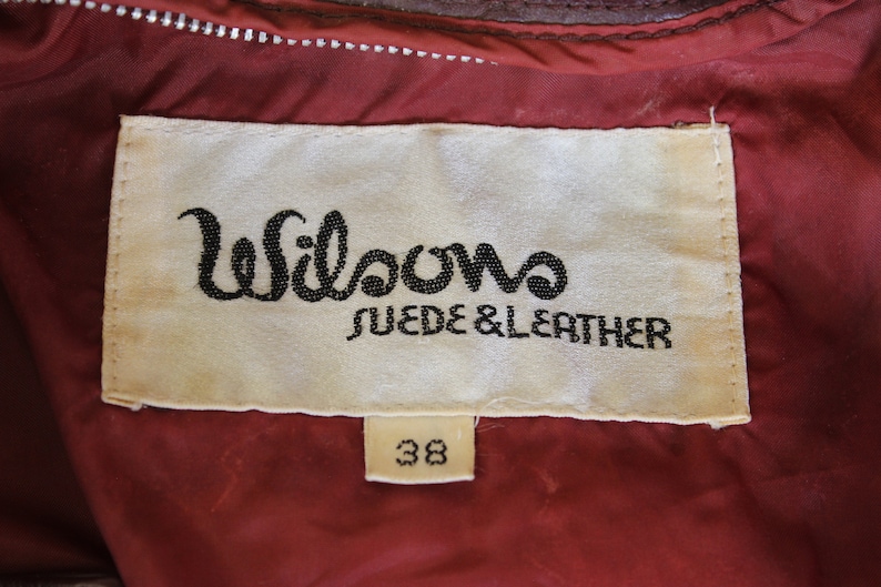 Leather Bomber Jacket 70/'s 80s Wilson Leather Vintage Members Only Style Leather Coat Size 38 Made in USA
