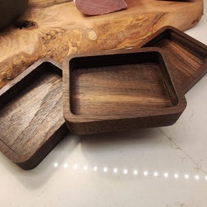 Business Card Holder Desk Organizer for Office Supplies Bundle for Executive Present Collection Wood Holder Portable Design Clear Finish