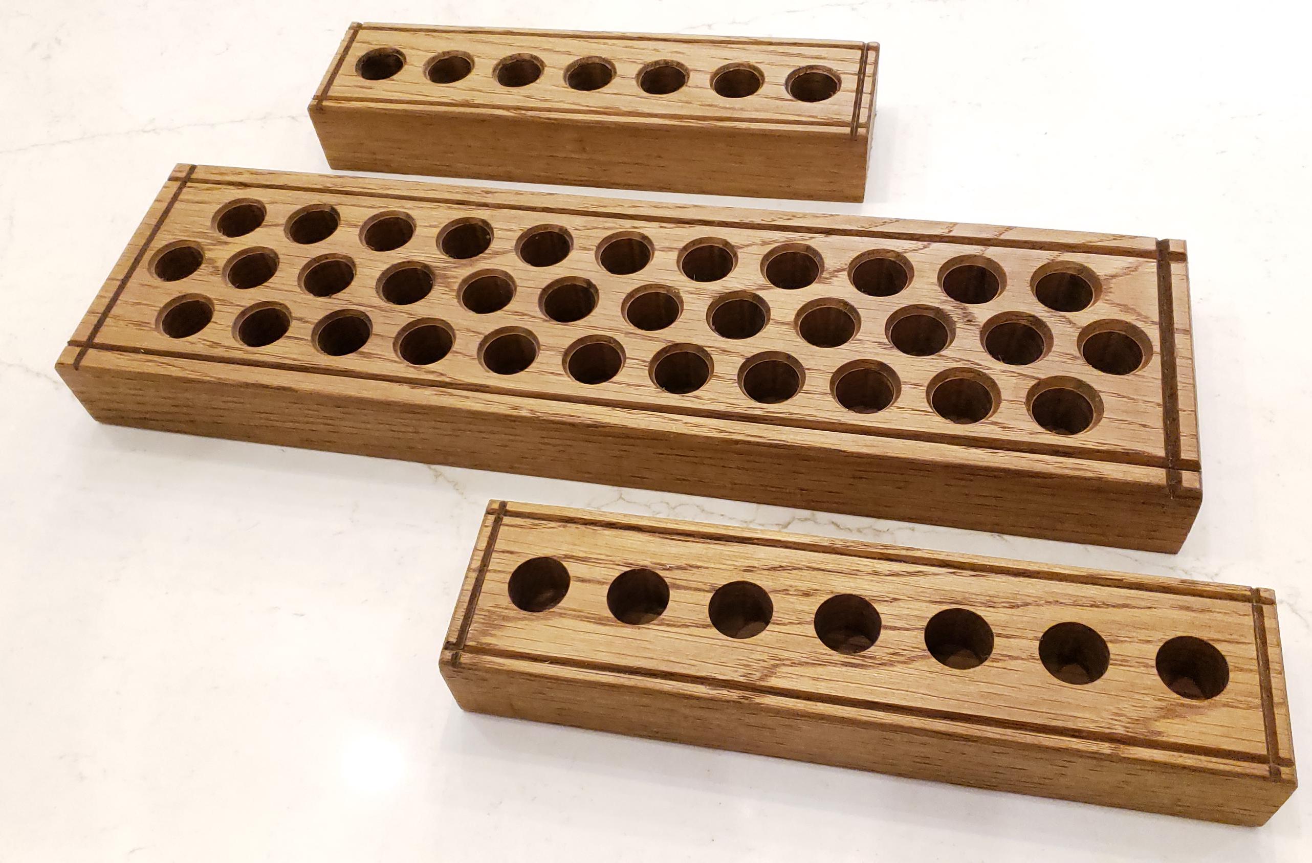 Wooden Candle Holder Set Solid Oak Rustic Multiple Candle Holder Rustic ...