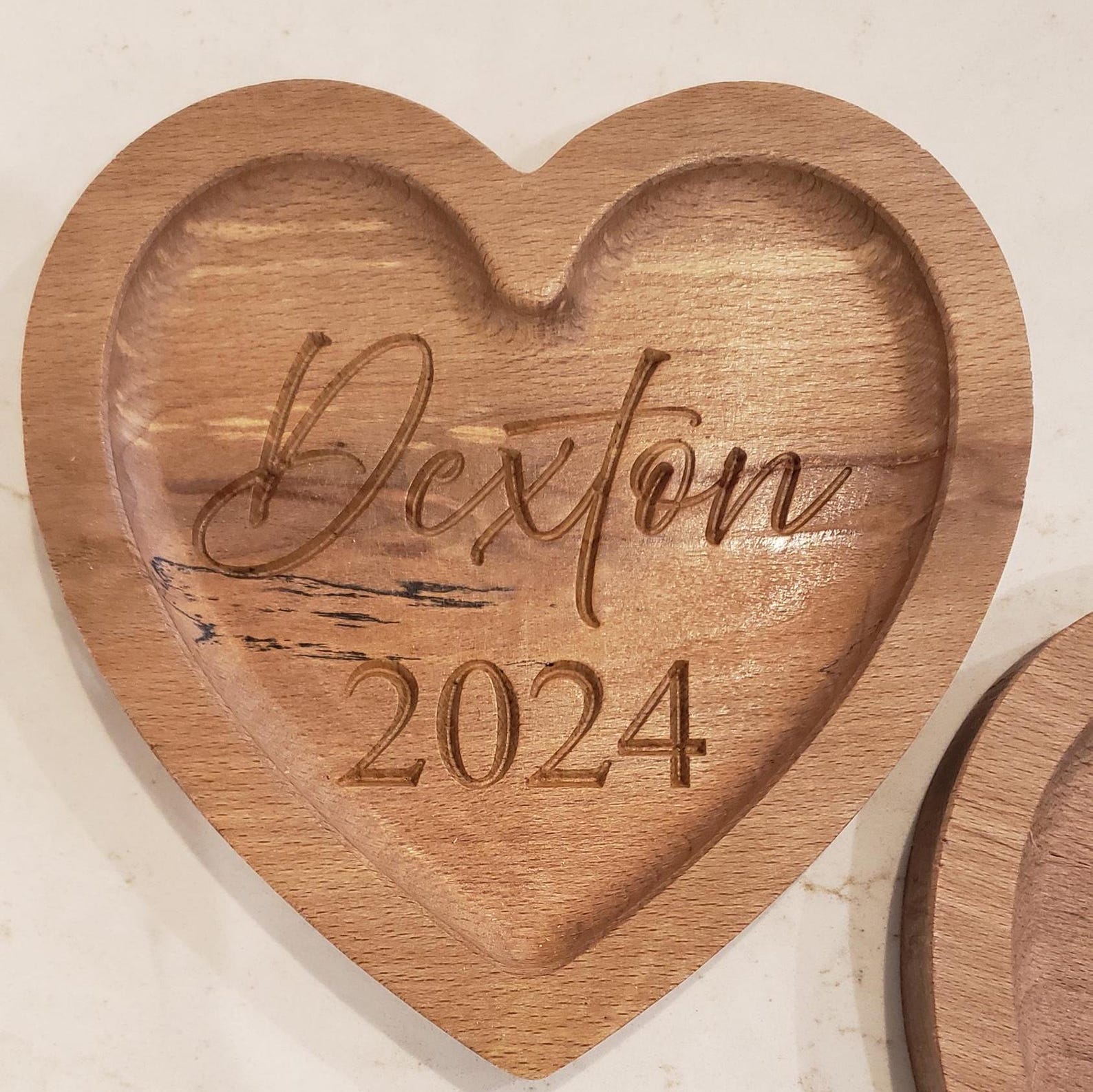 Gift for Her Heart Shaped Wooden Tray Rustic Heart Decor Rustic Gift ...