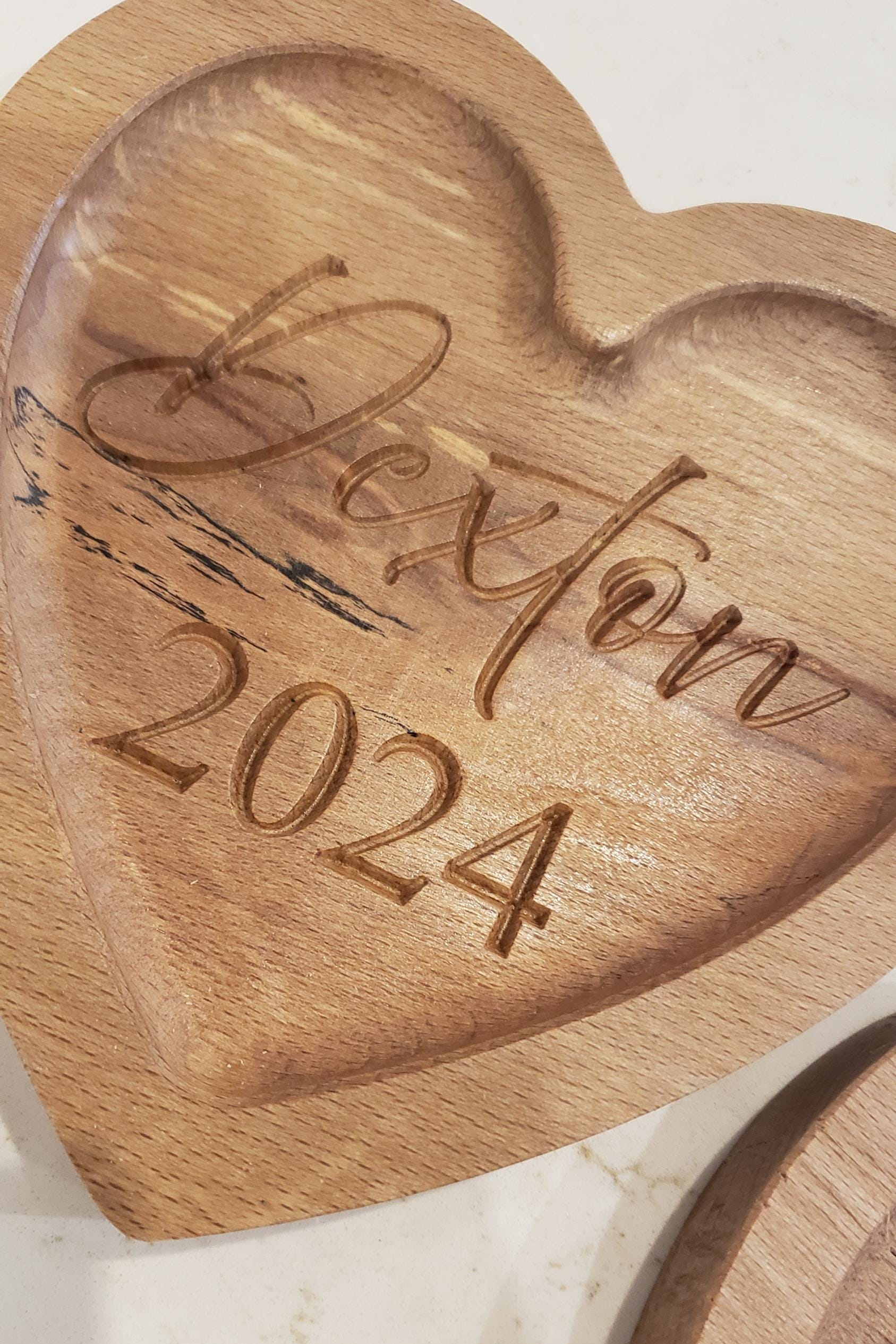 Gift for Her Heart Shaped Wooden Tray Rustic Heart Decor Rustic Gift ...