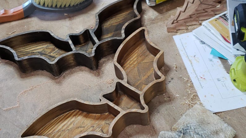 Halloween Bat Tray Indoor Decoration Spooky Home Decor Party Environment Bild 7
