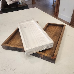 Rustic Vanity Tray Natural Wood Construction Farmhouse Style Display Box Premium Storage Collection Custom Size Options Perfect Bathroom Organization Essential Home Decor Beautiful Cosmetic Display Elegant Storage Solution Premium Quality