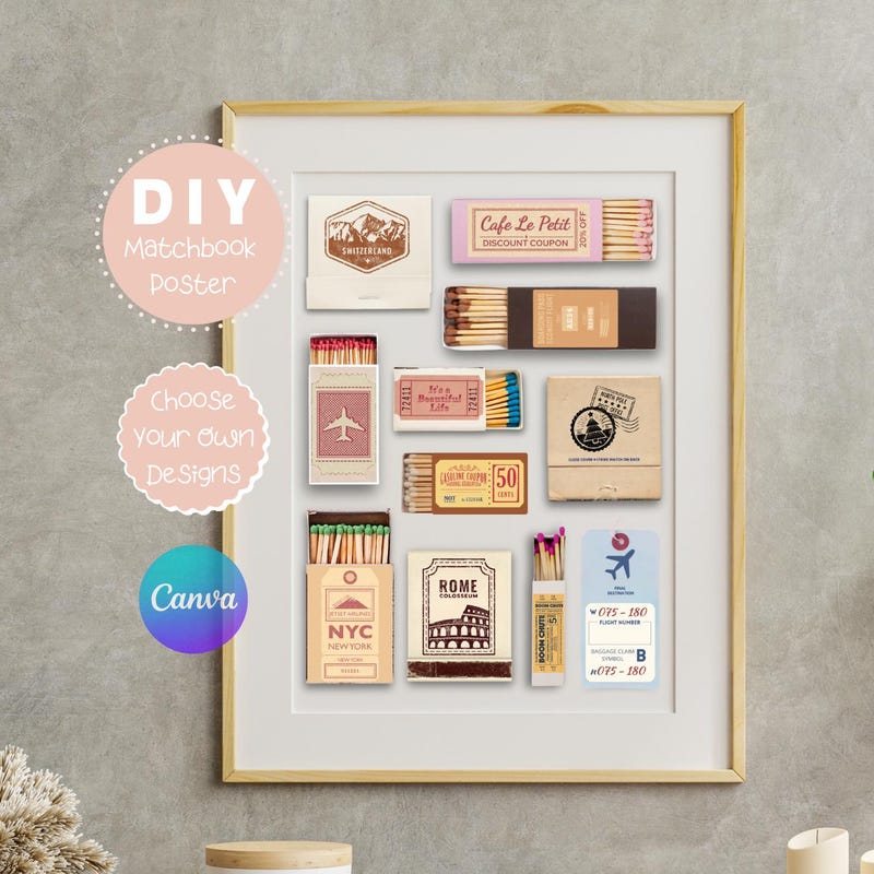 Canva Matchbook Template Etsy Canva Matchbook Template Etsy