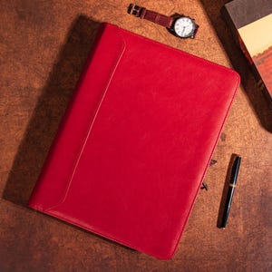 Carpeta de anillas de 3 anillas, carpeta de cuero vegana personalizada, carpeta de cuero para mujer, soporte para bloc de notas A4, funda para iPad, regalos de Navidad para ella