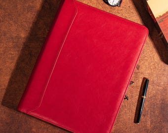 3 Ring Binder Portfolio, Personalized Vegan Leather Portfolio, Women Leather Portfolio,A4 Notepad Holder, iPad Case, Christmas Gifts for Her