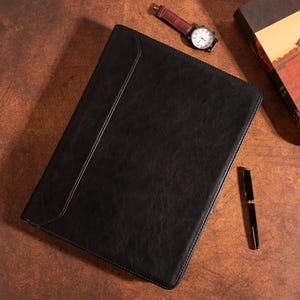 Vegan Leather Portfolio,3 Ring Binder Portfolio, Personalized Vegan Leather Portfolio, A4 Notepad Holder, iPad Case, Christmas Gifts
