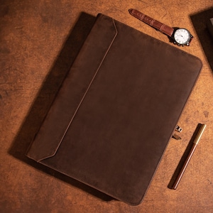 3 Ring Binder Portfolio, Personalized Leather Portfolio, Men's Real Leather Portfolio,A4 Notepad Holder, iPad Case, Gifts for Him