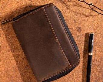 Personalization Genuine Leather Pen Case, Travel Pen Storage Pouch,Fountain Pen Case,Pencil Bag, Pen Organizer Storage Holder,Christmas Gift