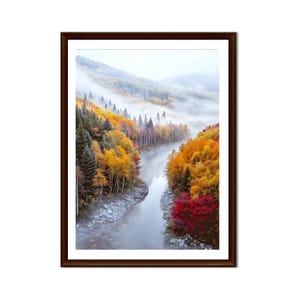 Autumn Landscape, Rustic Mountain Landscape, Wall Decor, Autumn, Fall Foliage Art, Fall Forest Printable Art, Digital Art Print, wall Art