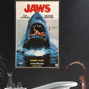 Movie poster JAWS Canvas print poster artwork