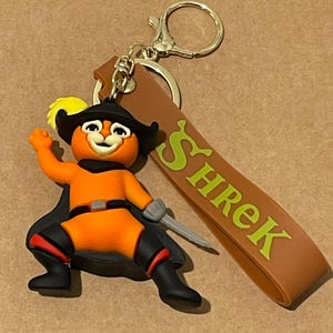 Puss in Boots 3D Keychain Keyring pendant
