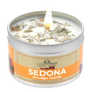Smudge Candle for Cleansing Negative Energy, Sedona Meditation Candle, 6oz Candle, Natural Soy Wax Candle, Aromatherapy Candle