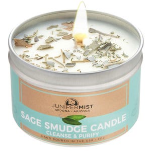 Sage Smudge Candle for Cleansing Negative Energy, Sage Candle, Natural Soy Wax Candle, Aromatherapy Candle, Decorative Candle Gift