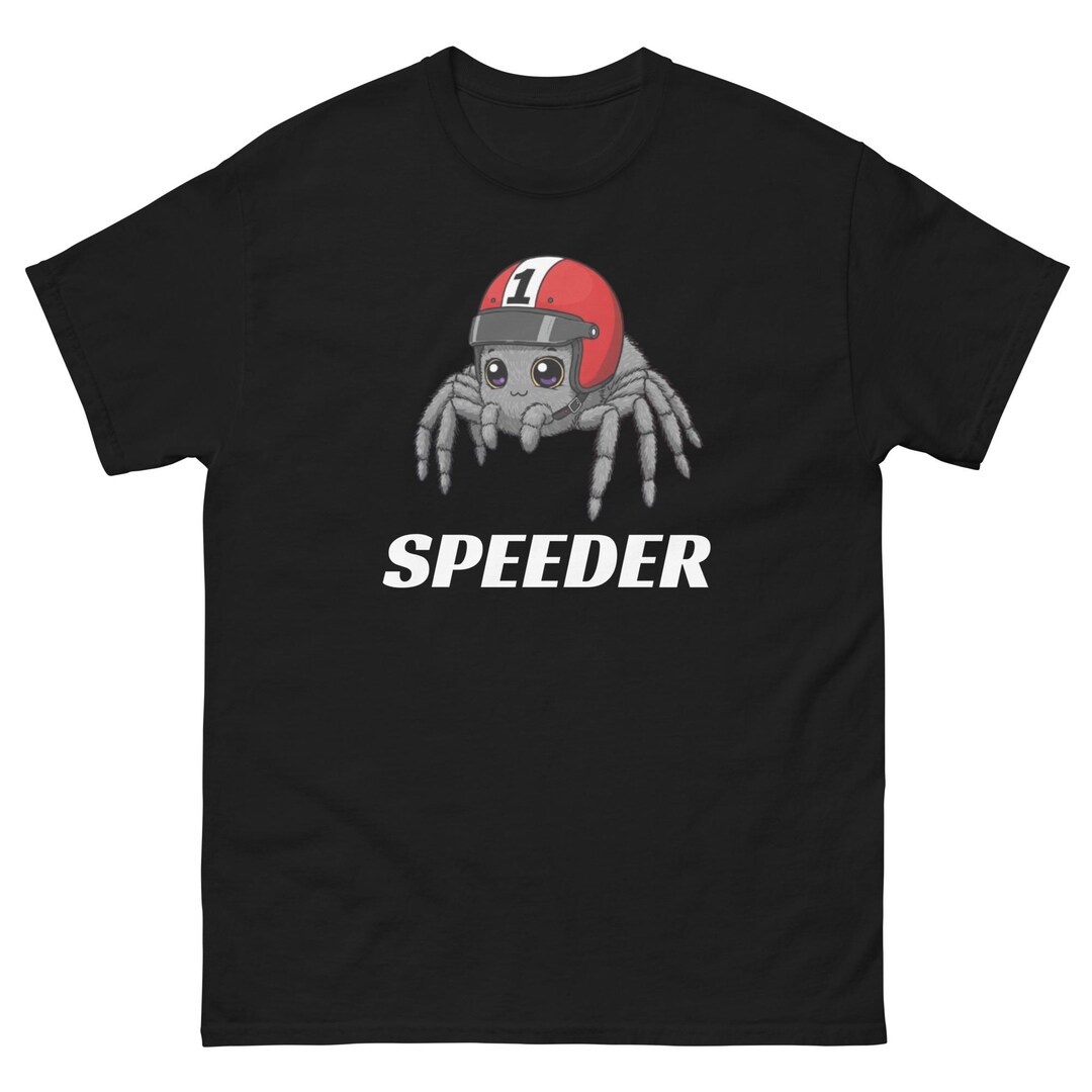 Speeder - Cute Racecar Driver Spider - Custom Unisex T-shirt - Etsy